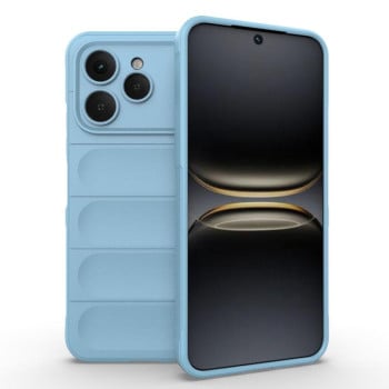 Силиконовый чехол Magic Flannel на Tecno Spark 40 4G Global — светло-голубой