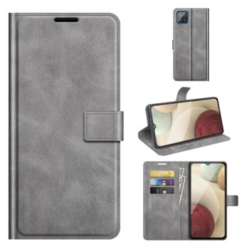 Чехол-книжка Retro Calf Pattern Buckle для Samsung Galaxy M32/A22 4G - серый