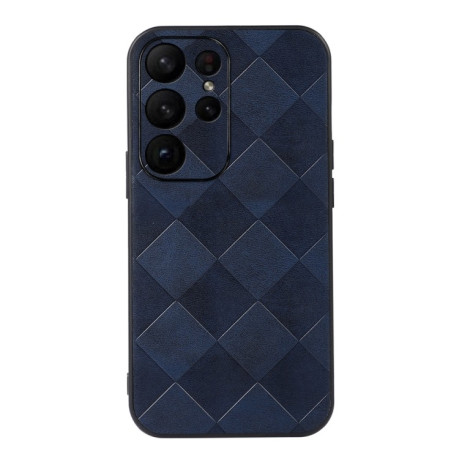 Протиударний чохол Weave Plaid для Samsung Galaxy S23 Ultra 5G - синій