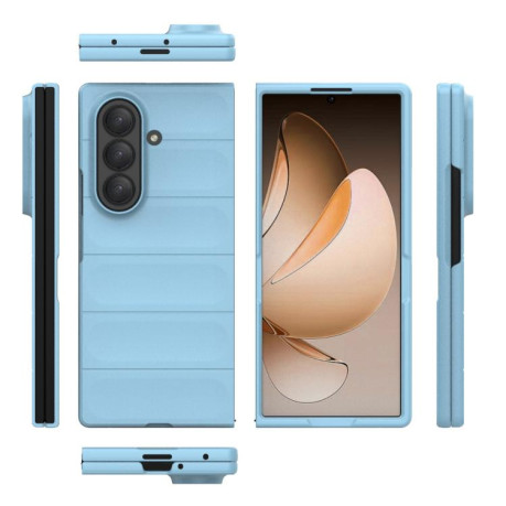 Силіконовий чохол Magic Flannel для Samsung Galaxy Fold 7 5G - блакитний