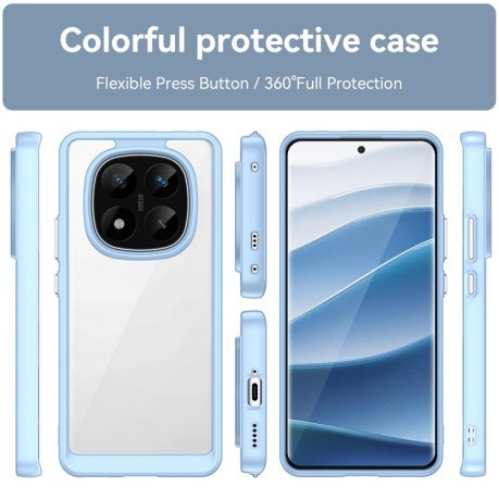Противоударный чехол Colorful Acrylic Series для Xiaomi Redmi Note 14 Pro+ 5G - синий