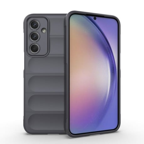 Силиконовый чехол Magic Flannel для Samsung Galaxy M35 - темно-серый