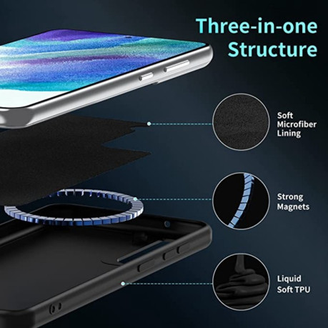 Протиударний чохол Liquid Silicone Full (MagSafe) на Samsung Galaxy S24 5G - чорний