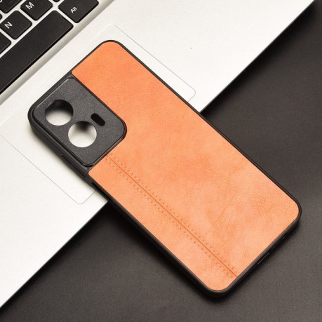 Ударозахисний чохол Sewing Cow Pattern для Motorola Moto G35 5G - помаранчевий