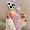 Противоударный чехол Mirror Glitter IMD для iPhone 15 Pro - серебристый