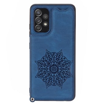 Противоударный Mandala Embossed Card Slots для Samsung Galaxy A23 4G - синий