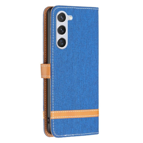 Чехол-книжка Color Matching Denim Texture на Samsung Galaxy S25 5G - синий