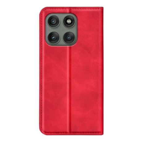 Чехол-книжка Retro Skin Feel Business Magnetic на Motorola Edge 60 Pro - красный