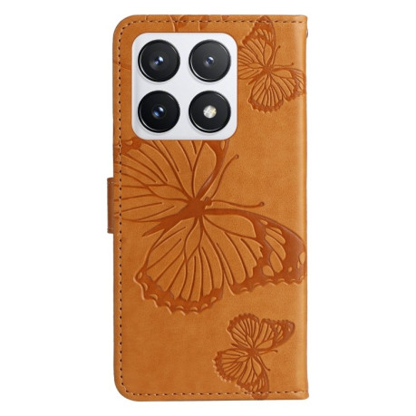 Чохол-книжка Embossed Butterfly для Xiaomi 14T Pro - жовтий