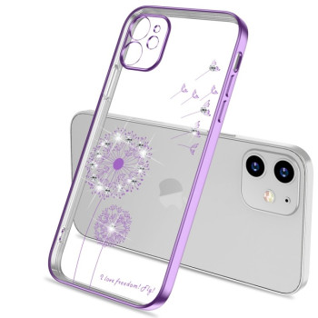 Ультратонкий чехол Electroplating Dandelion для iPhone 11 Pro Max - фиолетовый