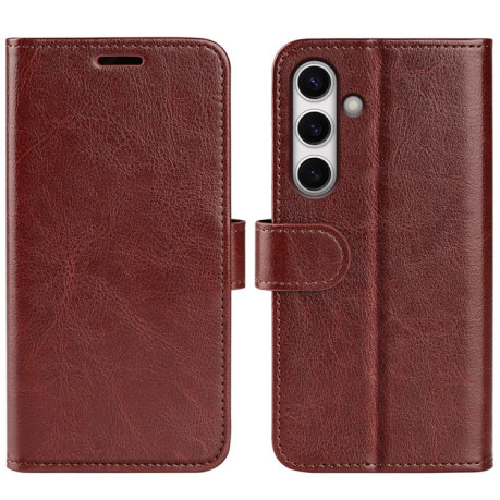 Чохол-книжка R64 Texture Horizontal Flip Leather для Samsung Galaxy S24 FE 5G - коричневий