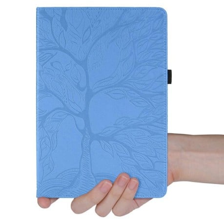Чехол-книжка Tree Life Embossed Rotation Leather на Xiaomi Redmi Pad 2 SE 9.7 2026 — синий