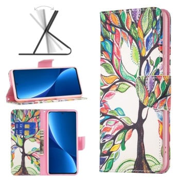 Чохол-книжка Colored Drawing Pattern для Xiaomi 12 Pro - Tree Life