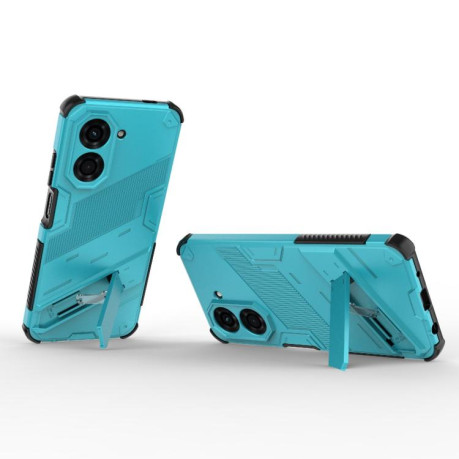 Противоударный чехол Punk Armor для Xiaomi Redmi A5 4G 171.1mm / Poco C71 5G - синий
