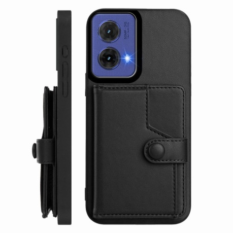Ударозащитный чехол EU Version Button Card Bag RFID Anti-theft для Motorola Moto G85 - черный