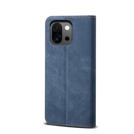 Чехол книжка Denim Texture Casual Style на OnePlus 13T - синій