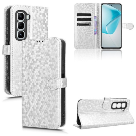 Чохол-книжка Honeycomb Dot для Infinix Hot 50 Pro+ 4G - сріблястий