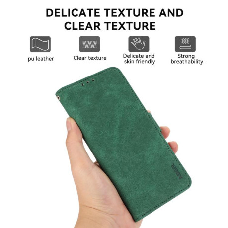 Чехол-книжка ABEEL Frosted Magnetic RFID Leather на Xiaomi Poco F7 Pro / F7 Ultra Global - зеленый
