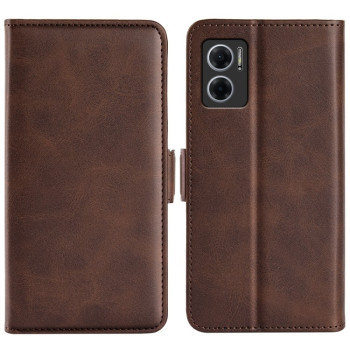 Чохол-книжка з двосторонньою магнітною застібкою на Xiaomi Redmi Note 11E/Redme 10 5G - коричневий