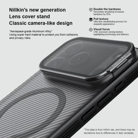 Чохол NILLKIN CamShield Prop Transparent Mirror Cover MagSafe Magnetic Translucent на iPhone 17 Pro Max - чорний