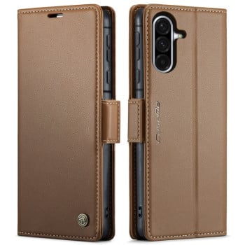 Чехол-книжка CaseMe 023 Butterfly Buckle Litchi Texture RFID Anti-theft Leather для Samsung Galaxy A56 - коричневый