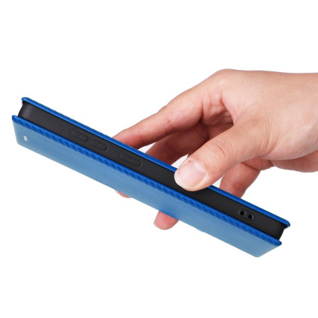 Чохол-книжка Carbon Fiber Texture на Samsung Galaxy S25 Ultra 5G - синій