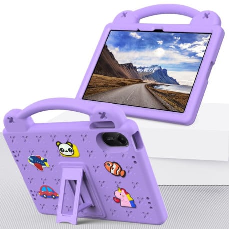 Противоударный чехол EVA Handle Kickstand Children для Xiaomi Redmi Pad 2 11 2025 - фіолетовий