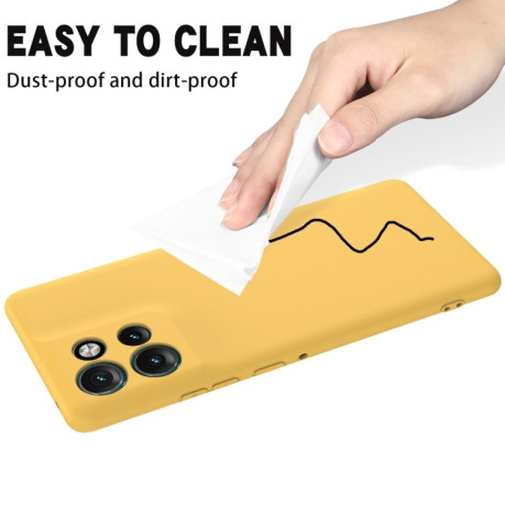 Силіконовий чохол Solid Color Liquid Silicone Motorola Edge 50 Neo / Moto S50 - жовтий