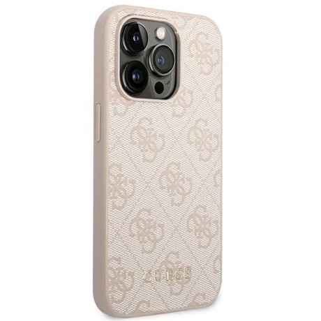 Оригінальний чохол Guess 4G Metal Gold Logo для iPhone 14 Pro Max - pink