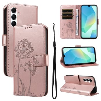Чохол-книжка Dandelion Embossed Pattern Flip Leather  для Samsung Galaxy A26 5G - рожеве золото