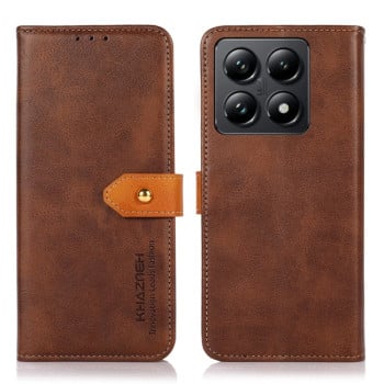 Чохол-книжка KHAZNEH Cowhide Texture на Xiaomi 14T Pro - коричневий