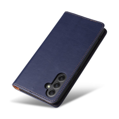 Шкіряний чохол-книжка Fierre Shann Genuine leather для Samsung Galaxy A34 5G - синій