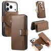 Чохол-книжка CaseNeo MagSafe RFID Anti-theft Zipper Wallet Retro Leather на iPhone 18 Pro Max / 17 Pro Max — коричневий