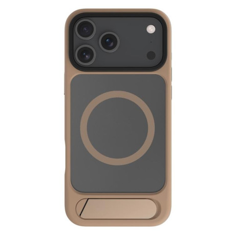 Противоударный чехол Kalebol MagSafe Invisible Tilt Holder PC Hybrid TPU для iPhone 17 Pro - Gold