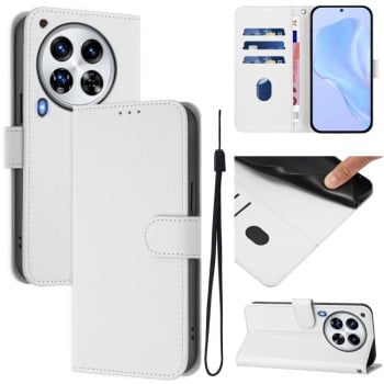 Чехол-книжка с мягким покрытием (Skin Feel) со шнурком на Tecno Camon 30 Premier 5G — белый