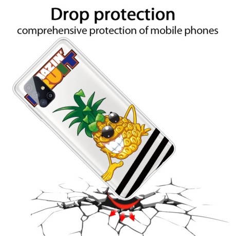 Ударозащитный чехол Painted Transparent на Samsung Galaxy M51 - Pineapple