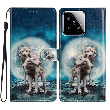 Чехол-книжка Colored Drawing Pattern для Xiaomi 15 - разноцветные