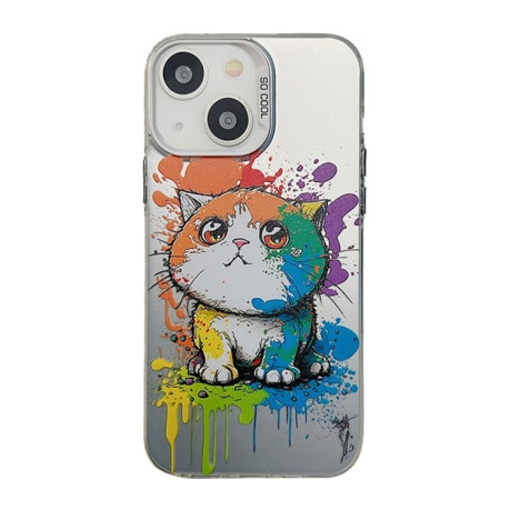 Чохол-книжка Cute Animal Pattern Series для iPhone 15 - Looking Up Fat Cat