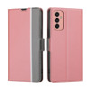 Чехол-книжка Twill Texture Side Button для Samsung Galaxy M13 - розовый