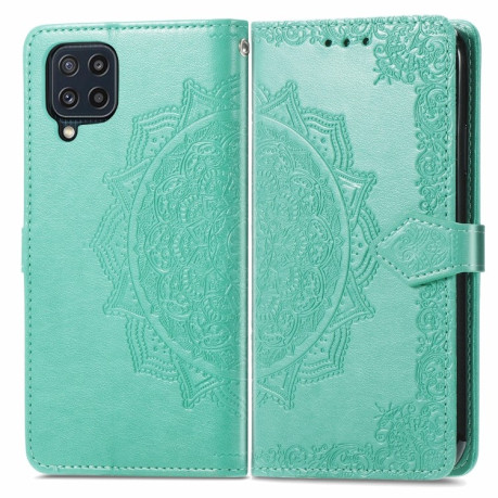 Чохол-книжка Lucky Clover Halfway Mandala Embossing Pattern Samsung Galaxy M32/A22 4G - зелений