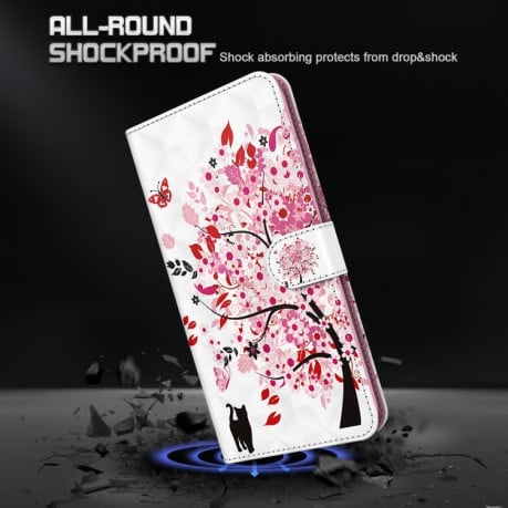 Чехол-книжка 3D Painting для Samsung Galaxy A04S / A13 / A13 5G - Cat Under The Tree
