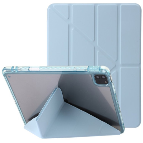 Чехол-книжка Clear Acrylic Demation Leather для iPad Pro 12.9 2022 / Air 13 2024 - голубой
