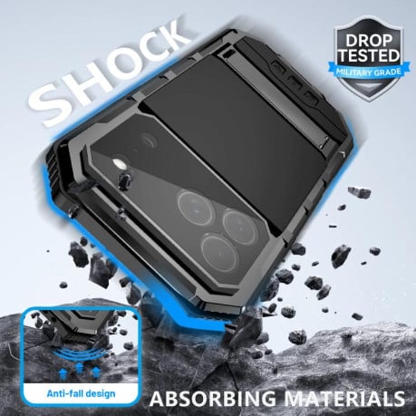 Протиударний чохол R-JUST Life Waterproof на iPhone 17 Pro Max - чорний