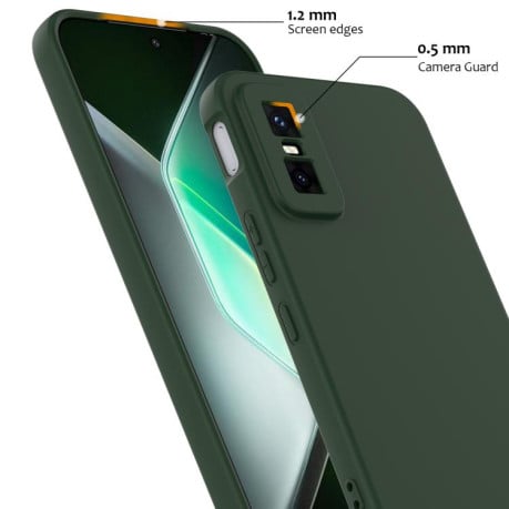 Силиконовый чехол Shockproof Silicone с Magsafe на Infinix GT 30 Pro - зеленый