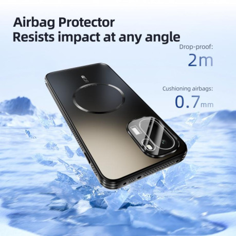 Протиударний чохол ABEEL Heat Dissipation Frosted MagSafe для OnePlus Ace 6 — світло-блакитний