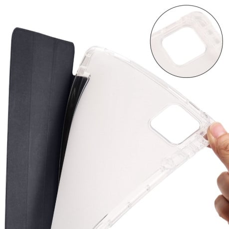 Чохол-книжка 3-fold Clear TPU Smart Leather для Xiaomi Pad 7/7 Pro - чорний