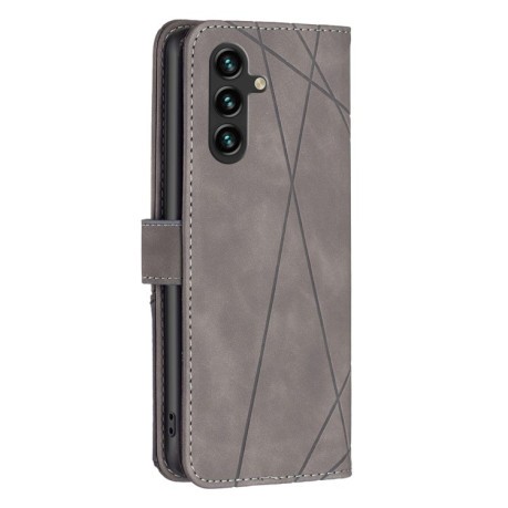 Чехол-книжка Magnetic Buckle Rhombus Texture для Samsung Galaxy A05s - серый