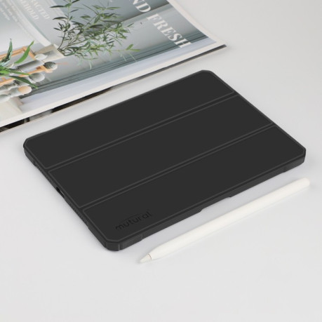 Противоударный чехол-книжка Mutural Pinyue Series для iPad mini 6 - черный