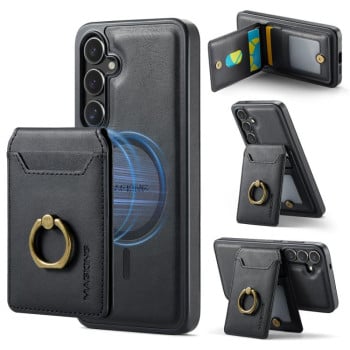 Чохол MAGKING K1 з MagSafe і кишенькою на карт + RFID на Samsung Galaxy S25 FE 5G - чорний