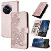 Чехол-книжка Totem Embossed Magnetic Leather на OnePlus 12 - розовое золото